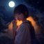 读者夜读人头像，夜晚灯光下阅读的人物剪影，安静氛围